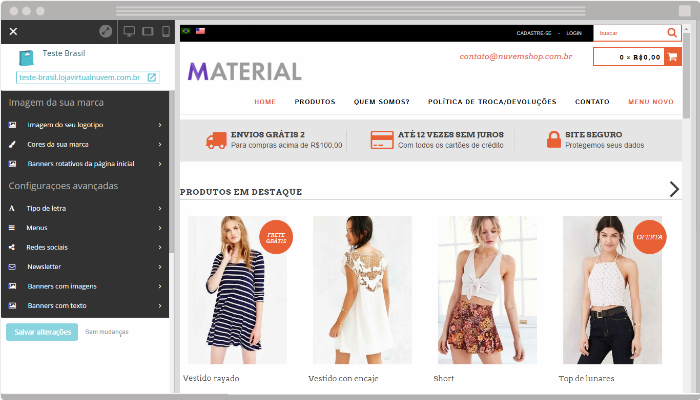 ferramentas de marketing nuvemshop dashboard