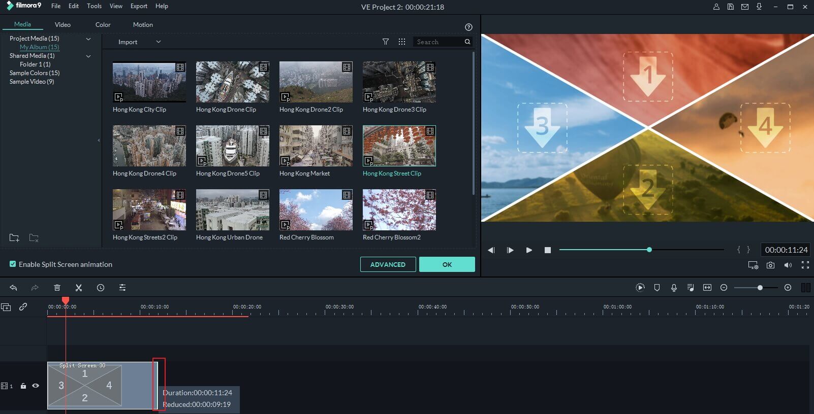 ferramentas de marketing: Filmora dashboard