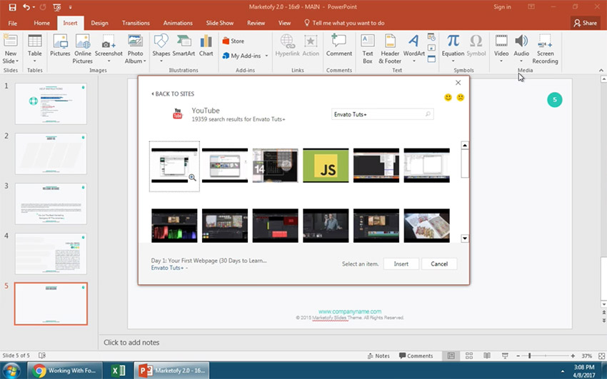 ferramentas de marketing power point dashboard