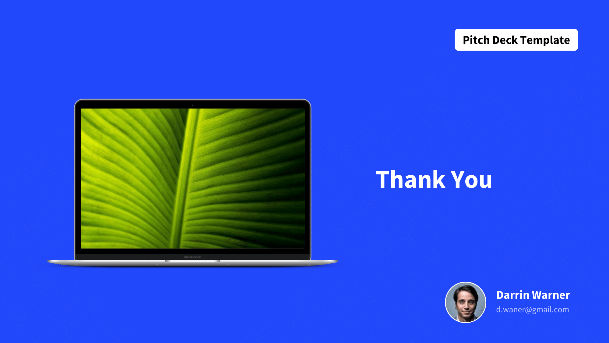 Pitch Deck Contact Slide Howto Instructions