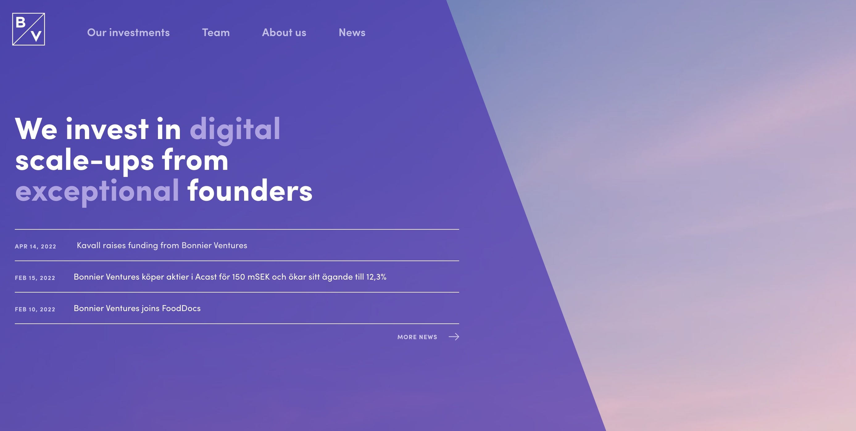 Bonnier Ventures - VC Investor in Stockholm