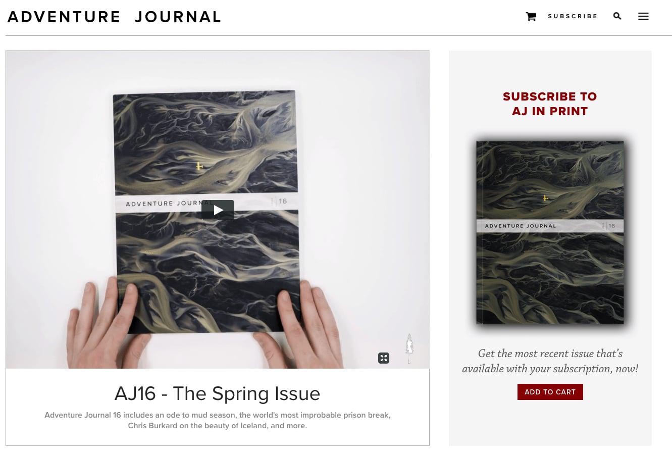Adventure Journal website