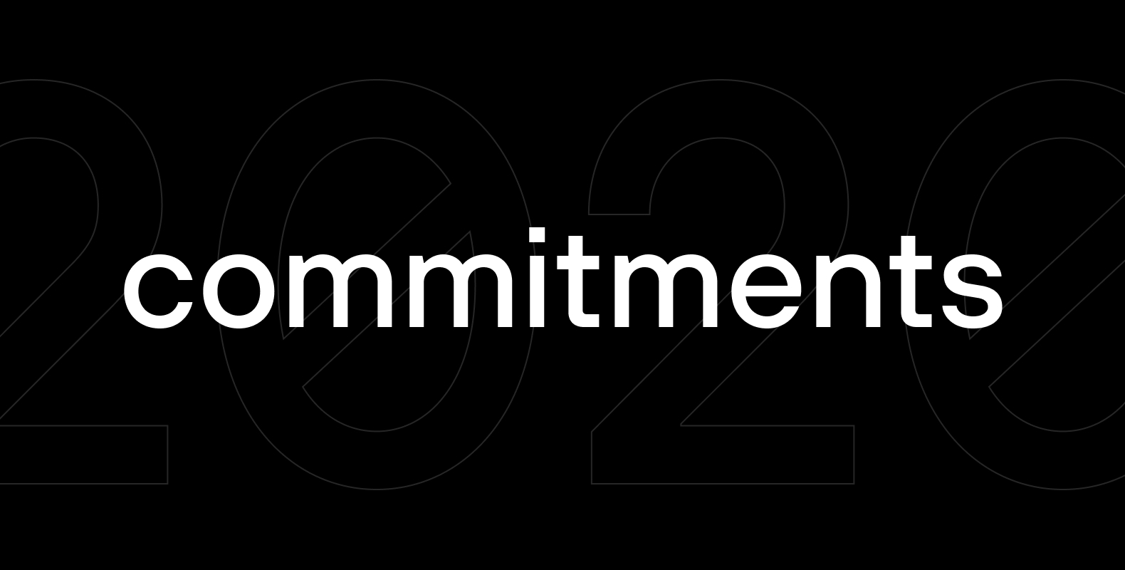 2020 commitments