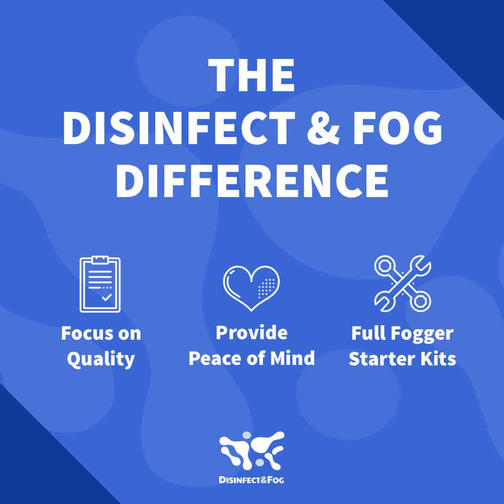 disinfect and fog