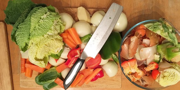 Vegetables on a chopping board