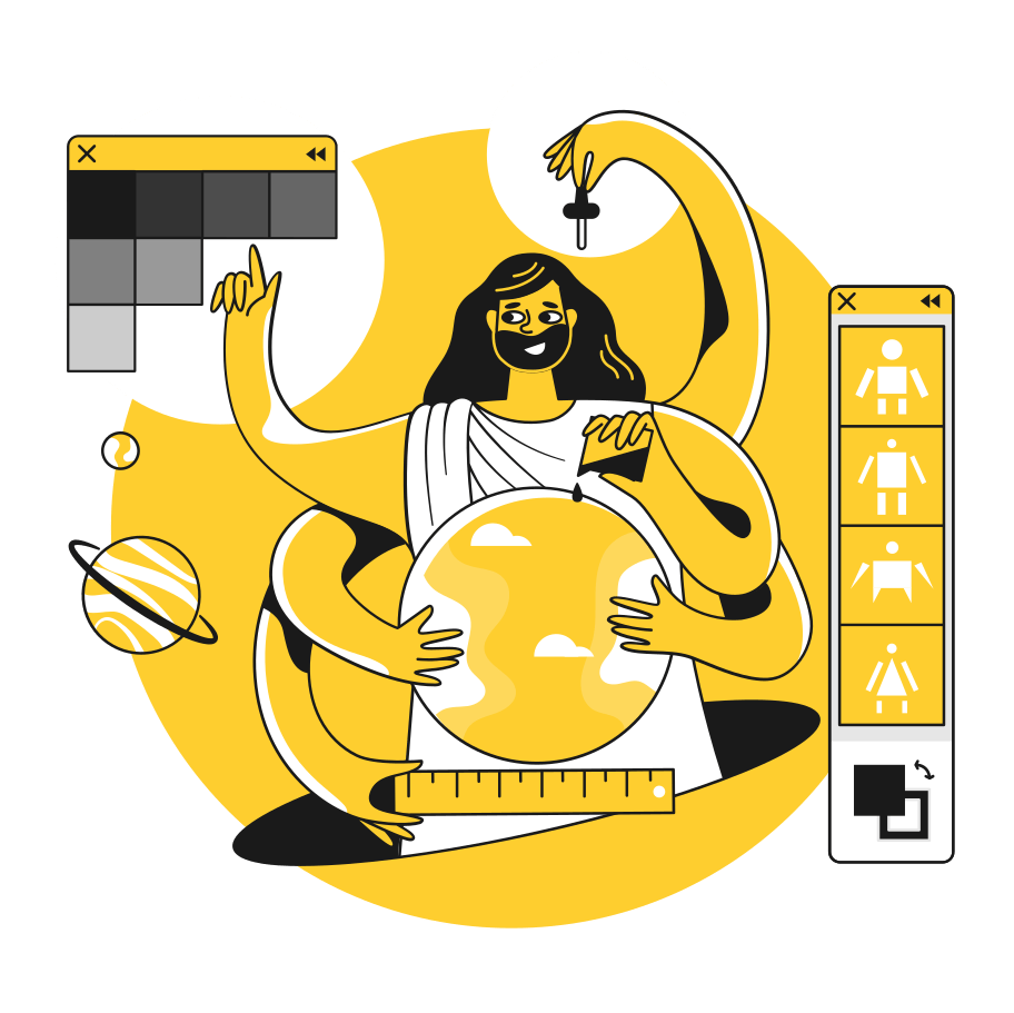 Choose resume theme illustration