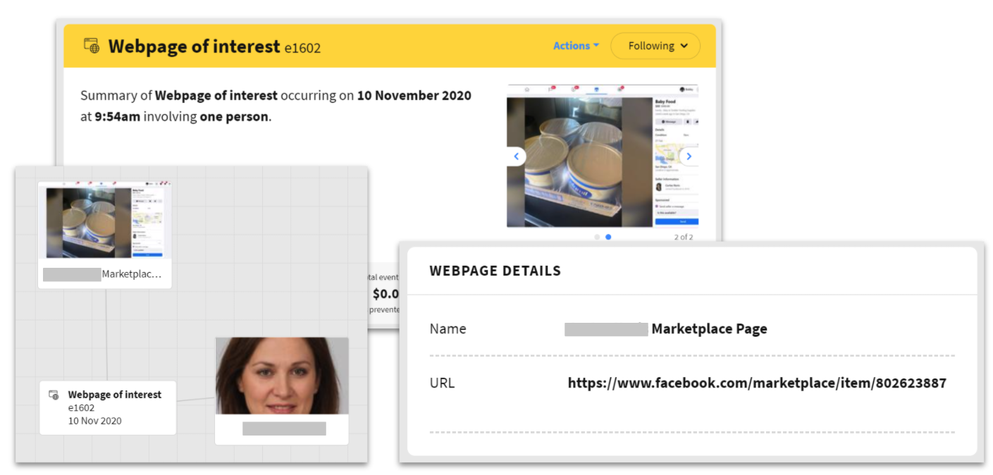 Identify potentially stolen merchandise being sold on an online marketplace.