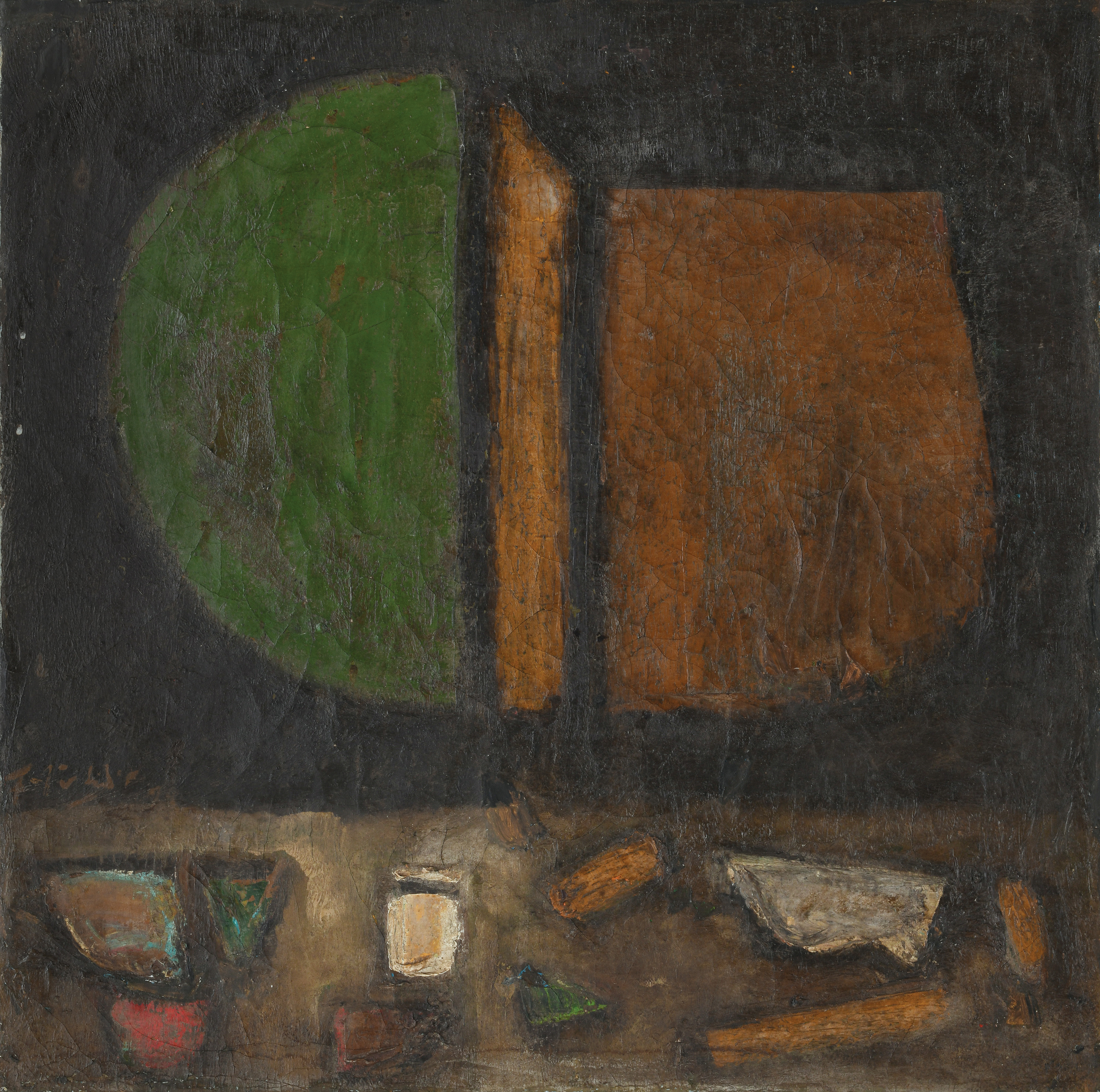 法贾希迪,向晚时光, 1990s,油彩画布,62 x 62 cm