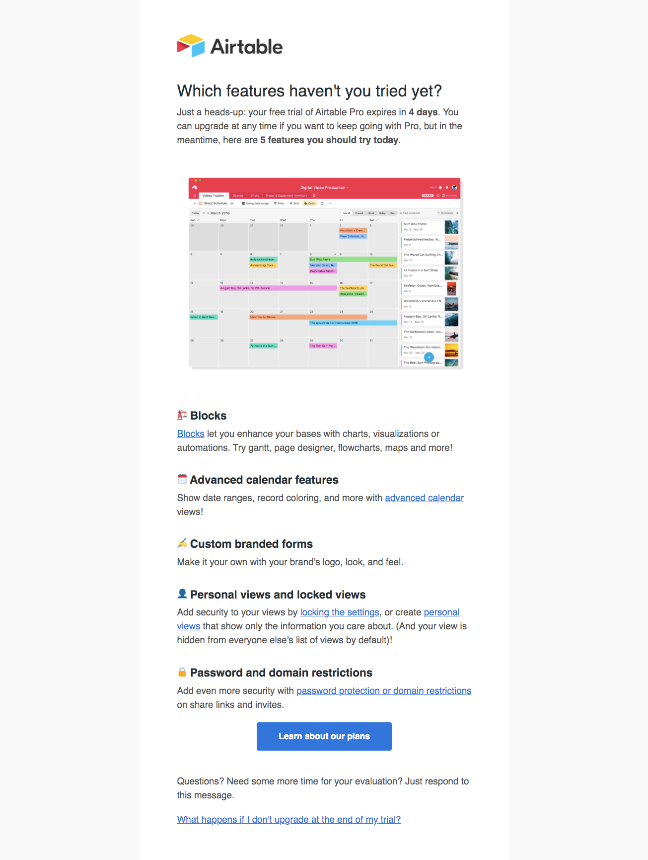 Airtable Free Trial Emails Saasframe