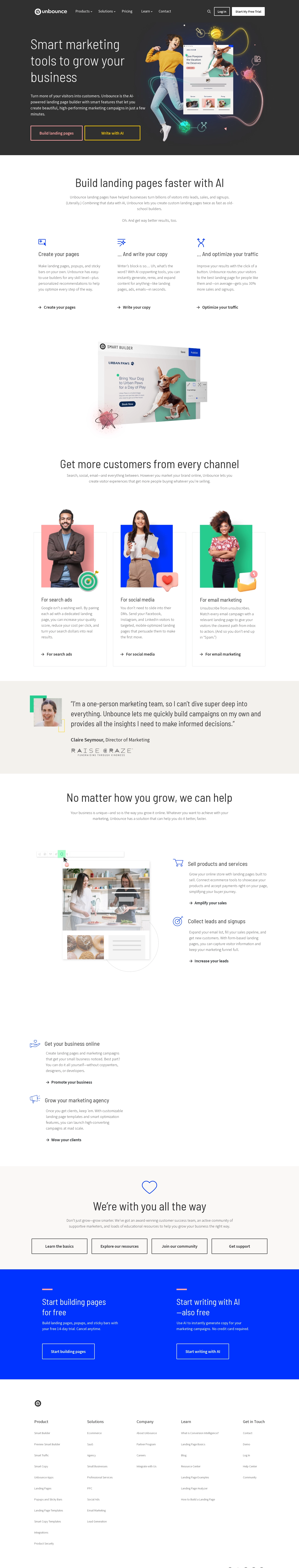 Unbounce Marketing Pages- SaaSFrame