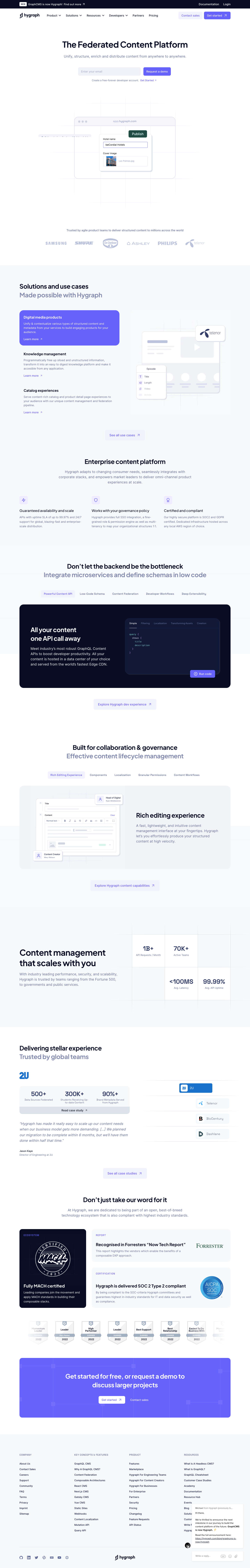 Graphcms Landing Page Saasframe