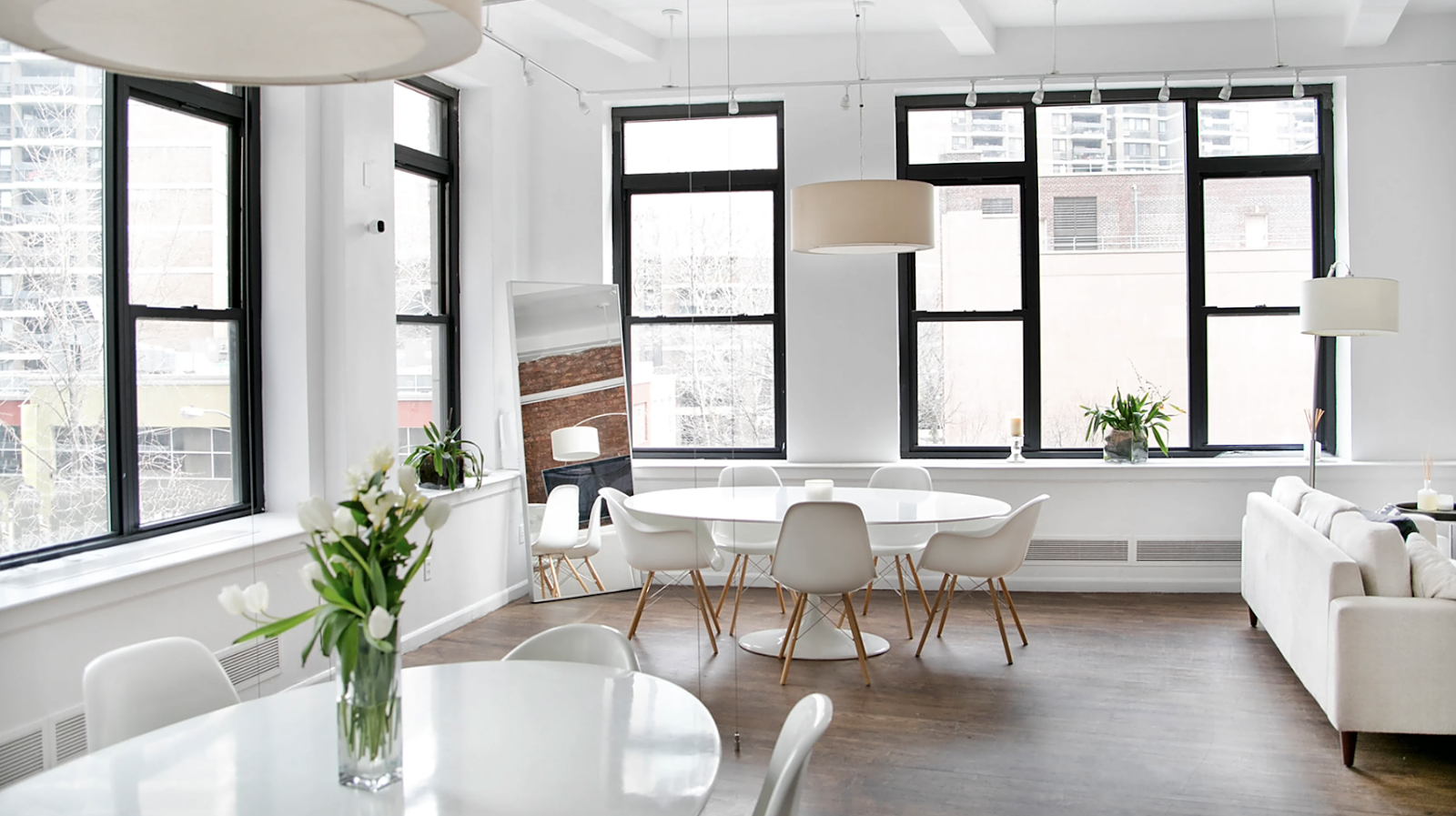 sunny loft workspace