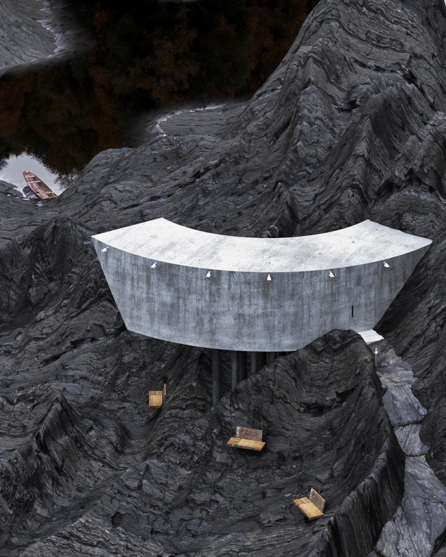 Curved Concrete Lair