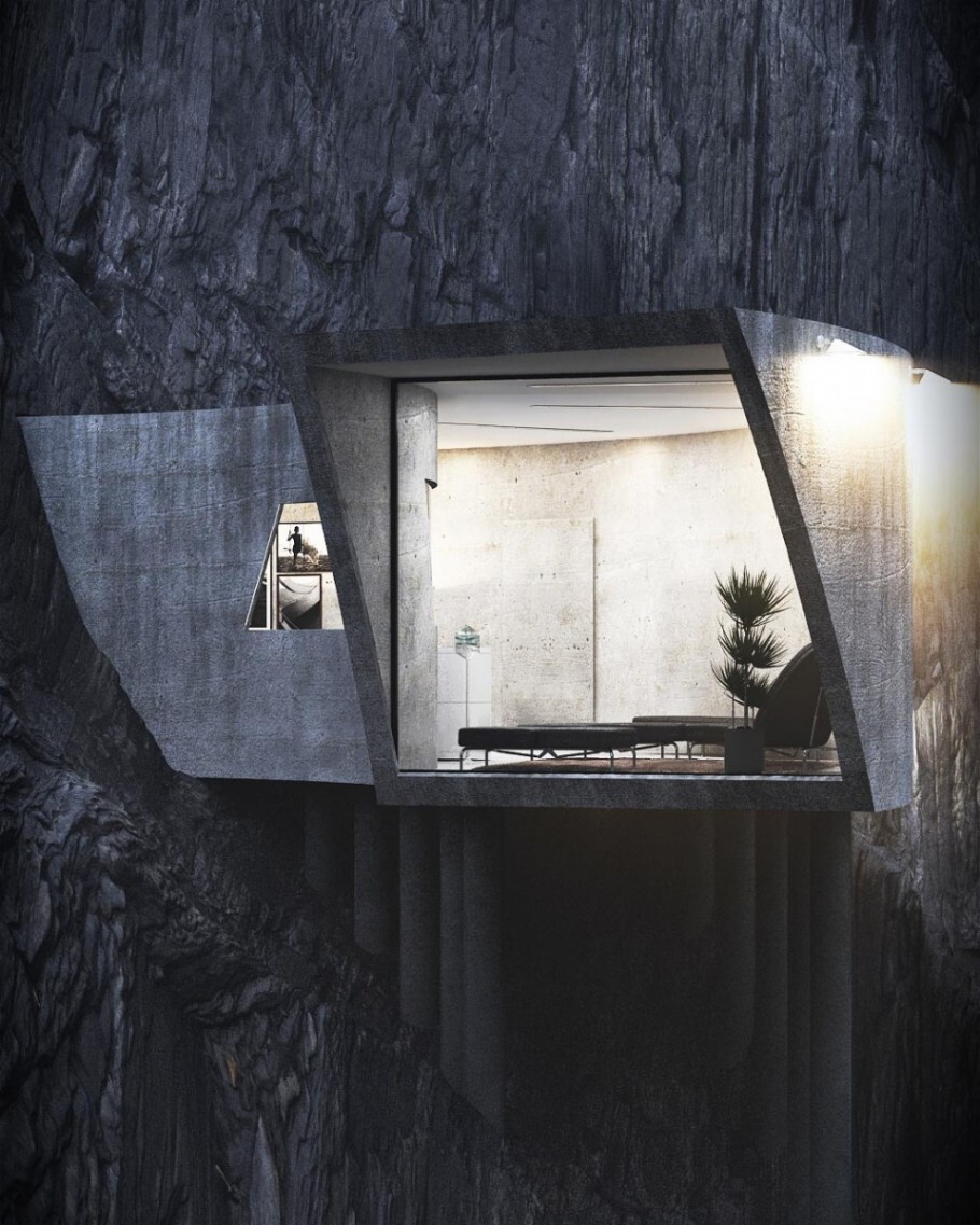 Curved Concrete Lair