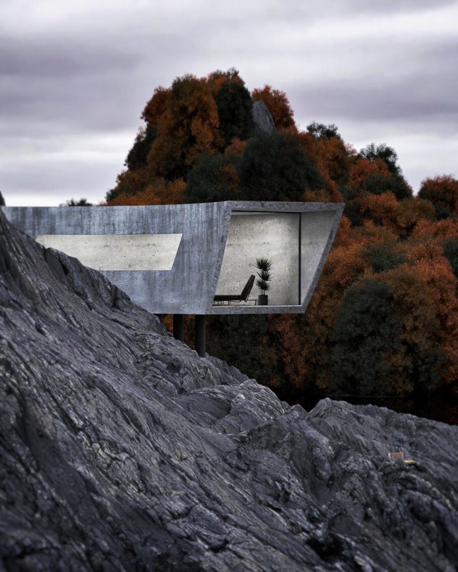 Curved Concrete Lair