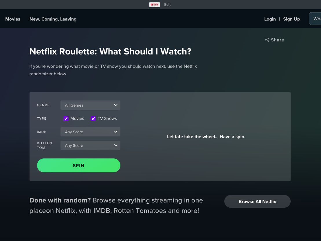 Netflix Roulette