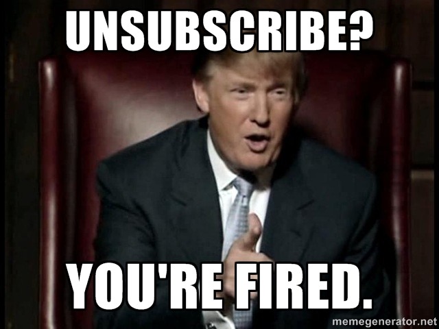 unsubscribe trump