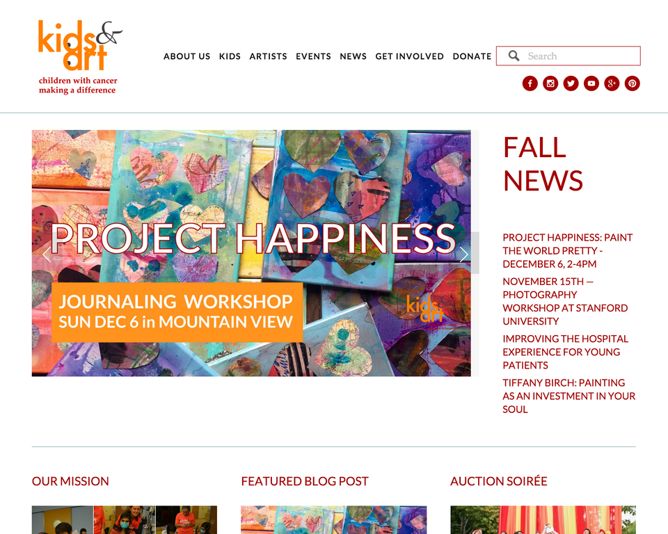 Kids and Art Foundation home page