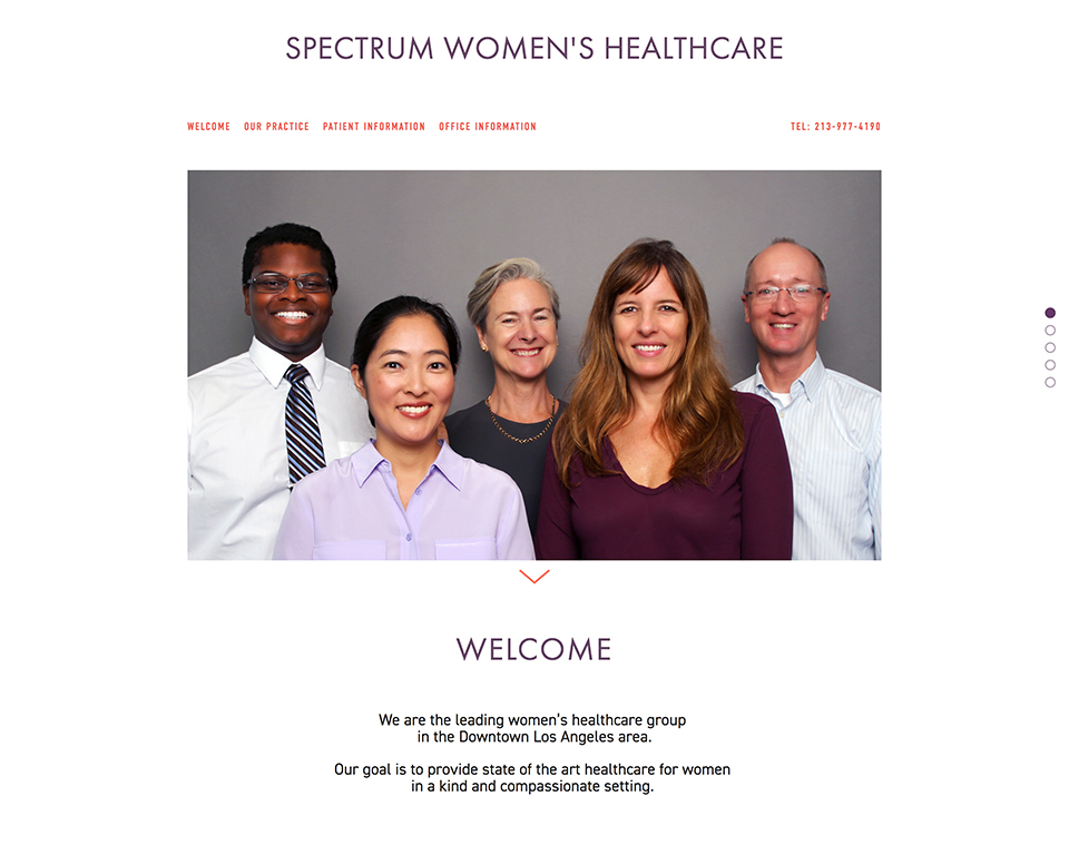 Spectrum Women's Healthcare home page