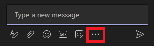 Image of the 'more' button in Microsoft Teams