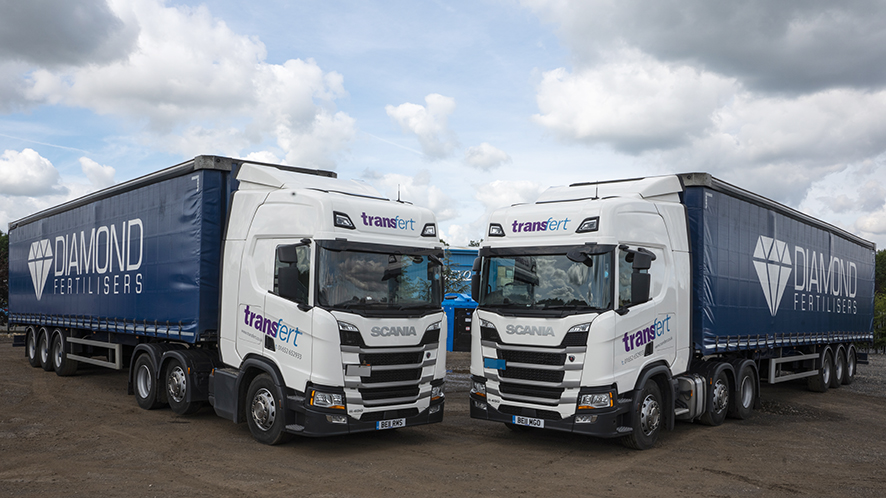 Dedicated fleet of lorries Thomas Bell Fertiliser