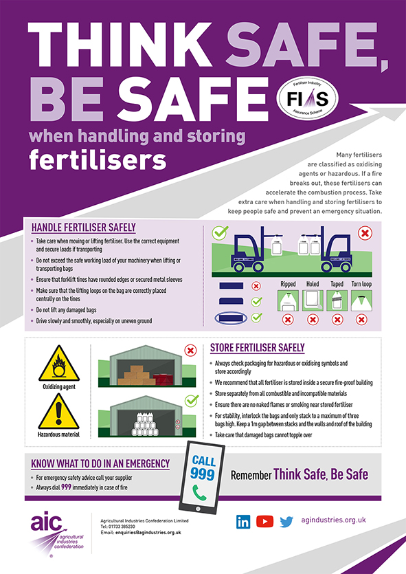 Fertiliser handling safety guide from AIC FIAS Fertiliser Industry Assurance Scheme