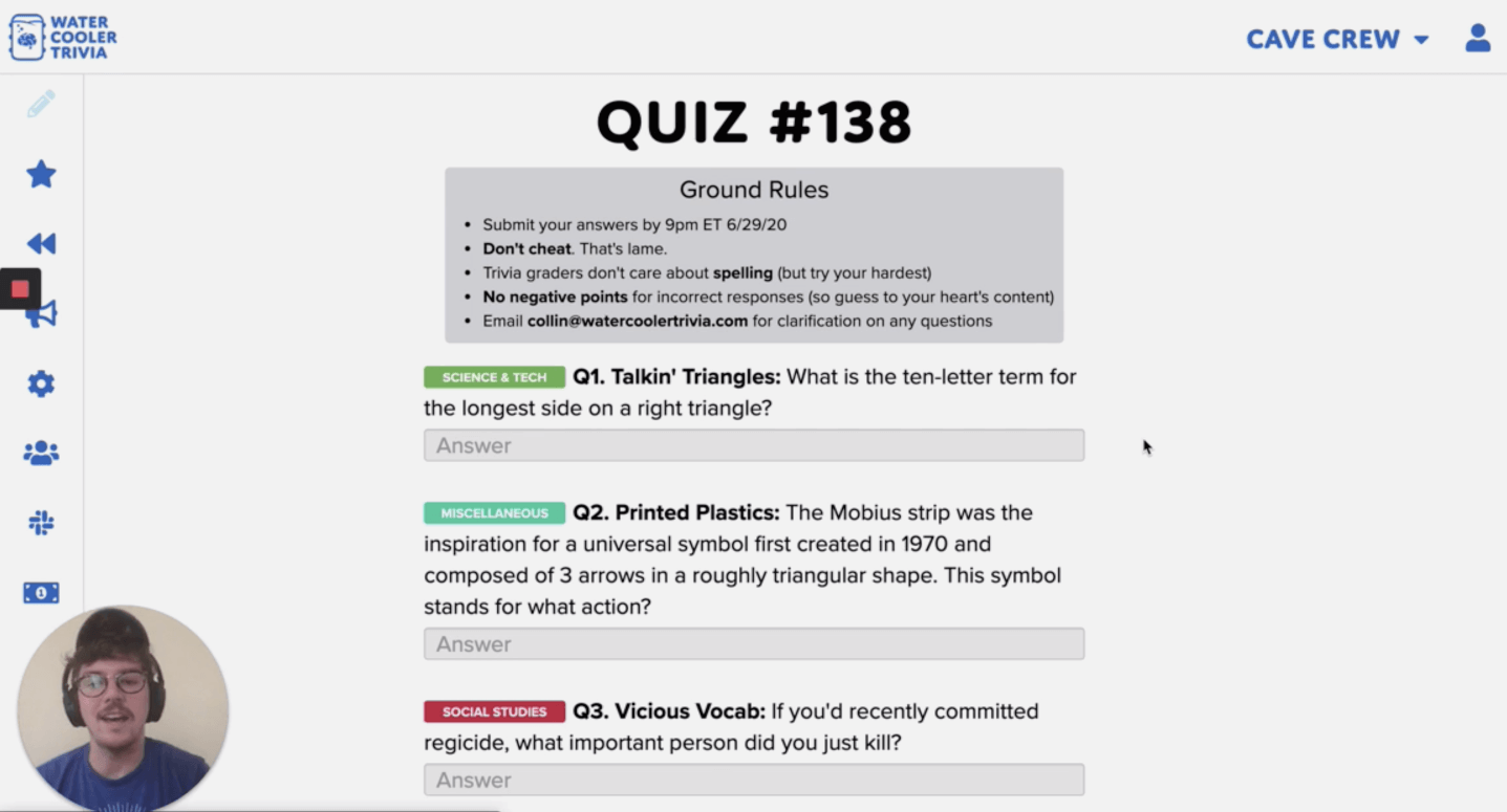 Water Cooler Trivia build office culture with weekly fun