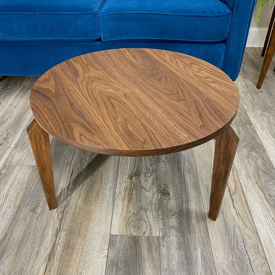 Round Walnut Coffee Table