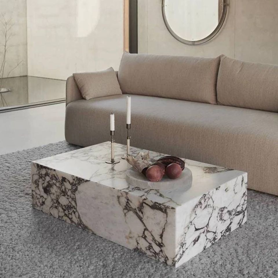 Low Violet Calacatta Marble Coffee Table