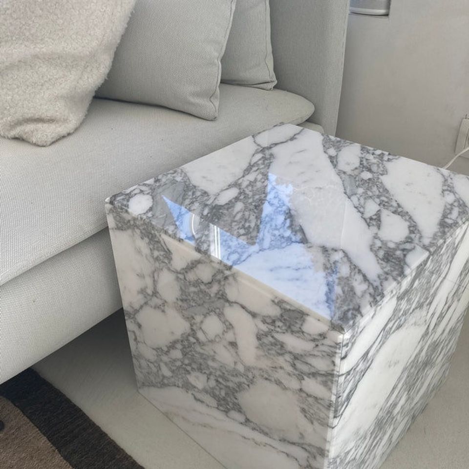 Arabescato Marble Side Table