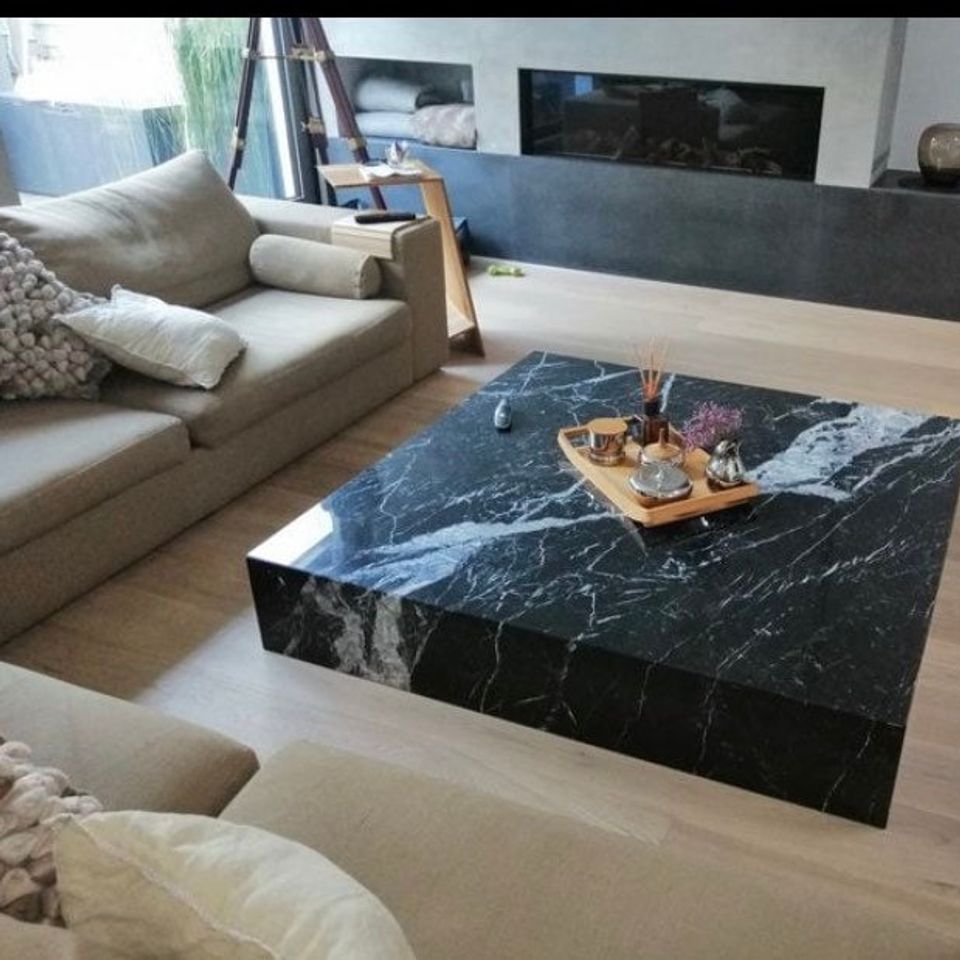 Real Black Marquina Marble Table