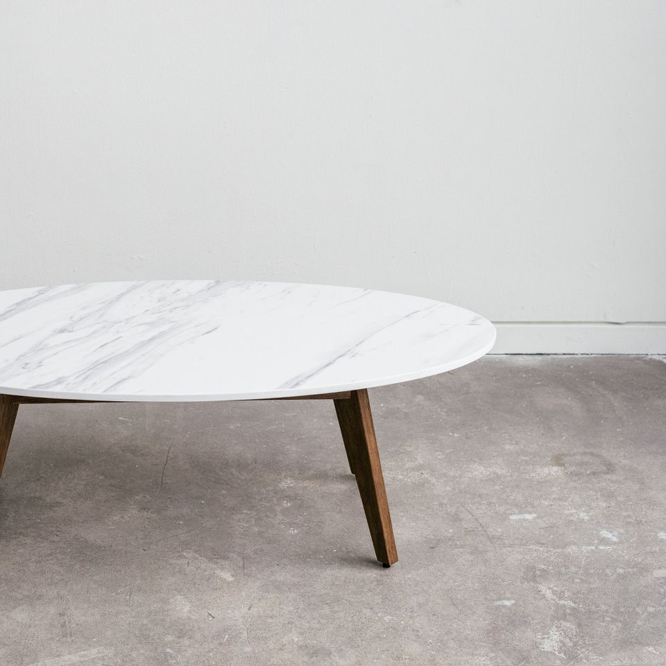 Mid Century Modern Solid Marble Stone