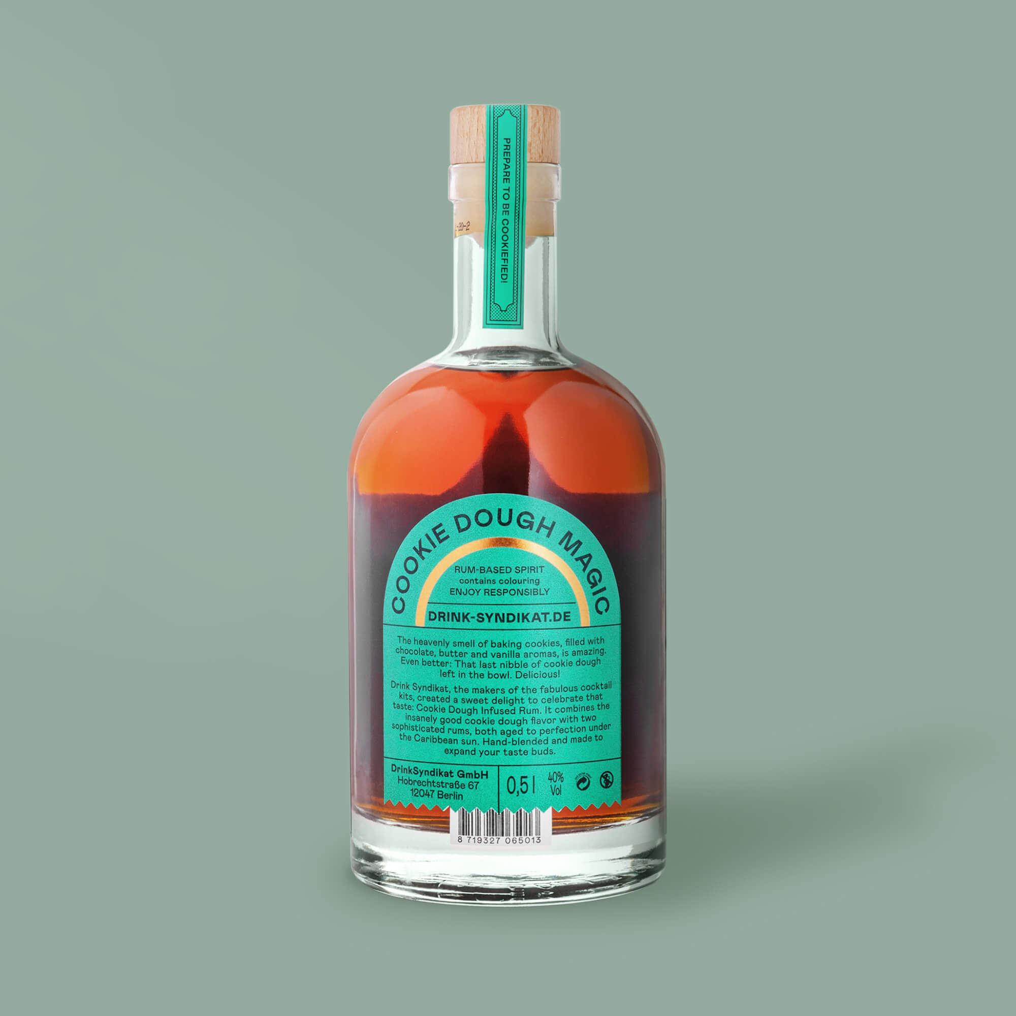 Rückseite der Flasche