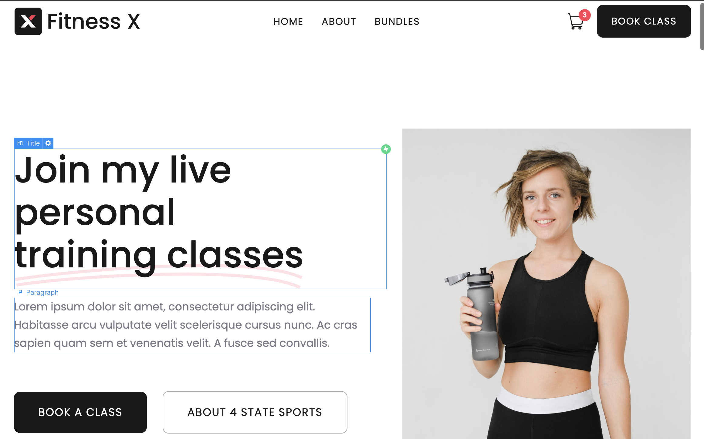 Joyn fitness website builder