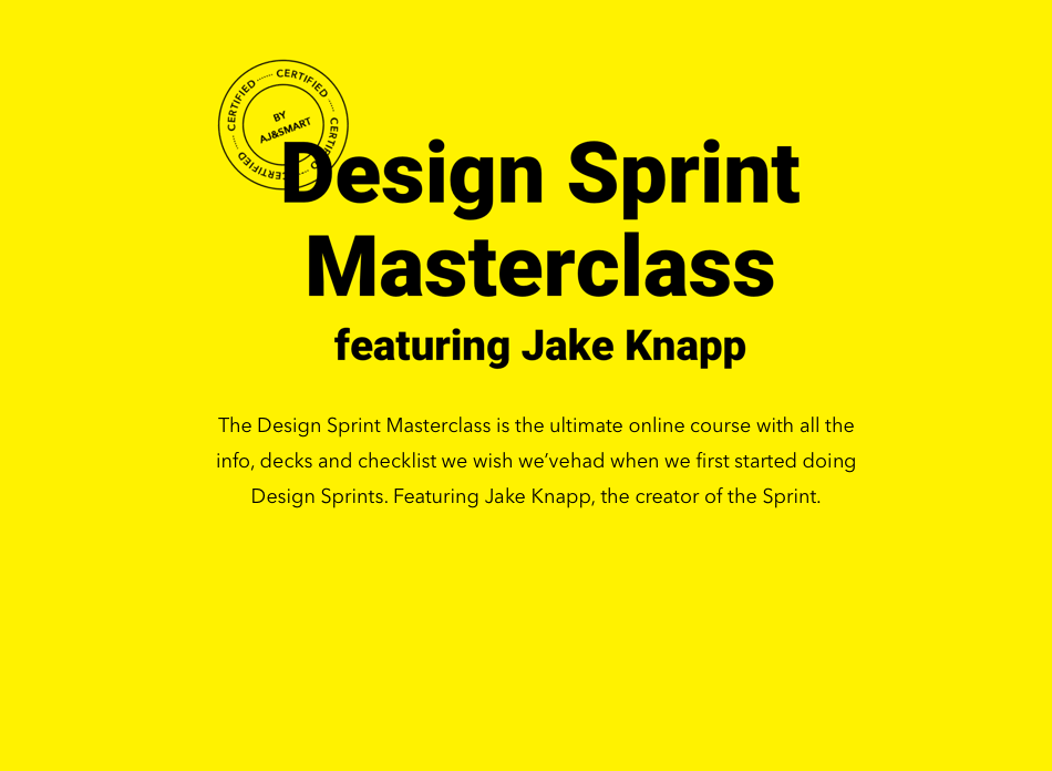 Design Sprint Masterclass