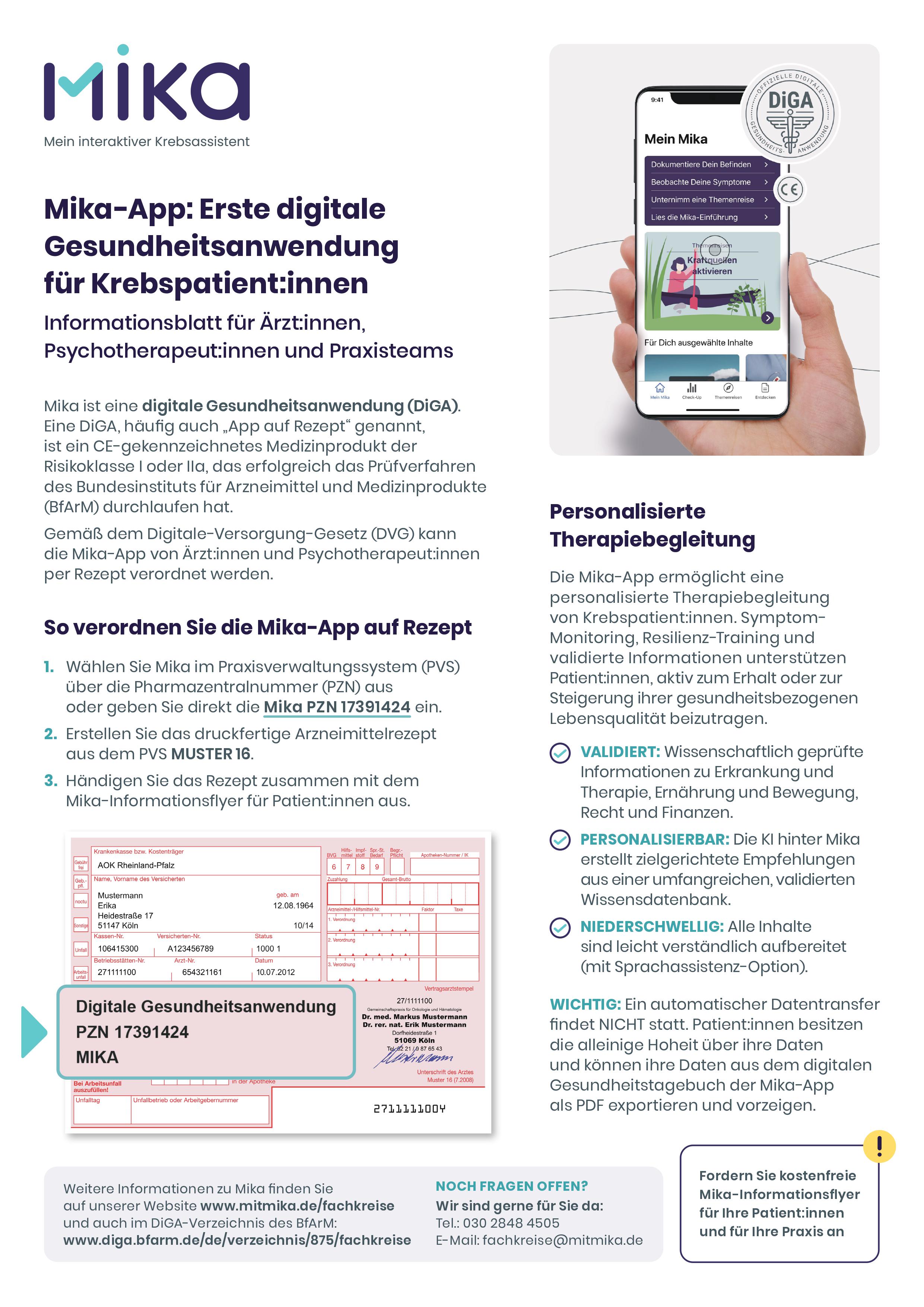 Infoblatt für die Arztpraxis