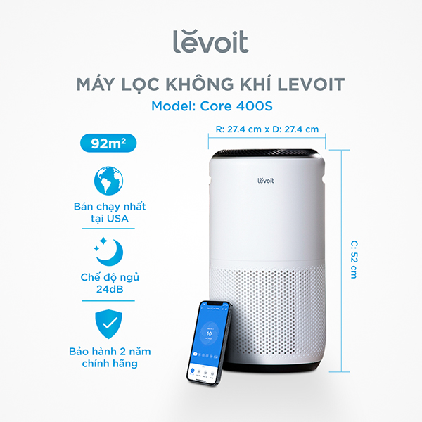 Máy lọc không khí Levoit Core 400S