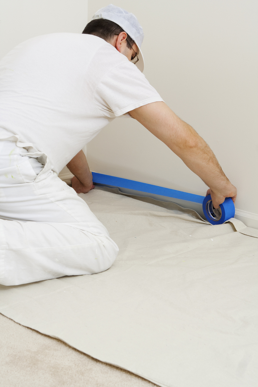 Professional Painters Complete Thorough Prep Work Before Painting
