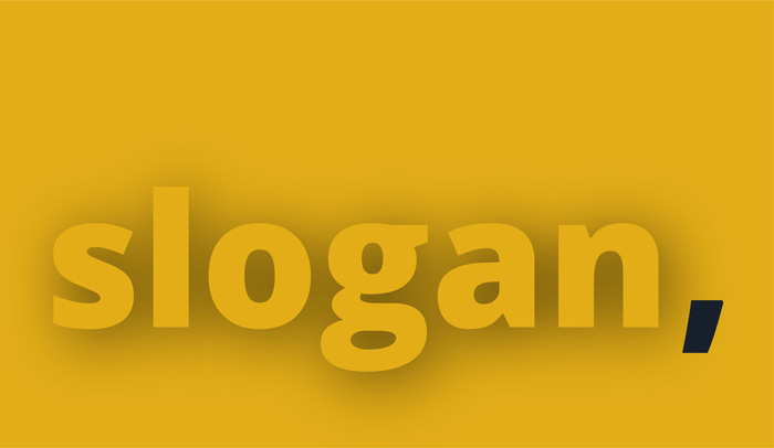 The third step, create your slogan