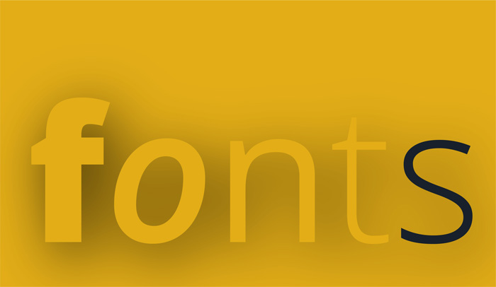 Font weights from bold to thin