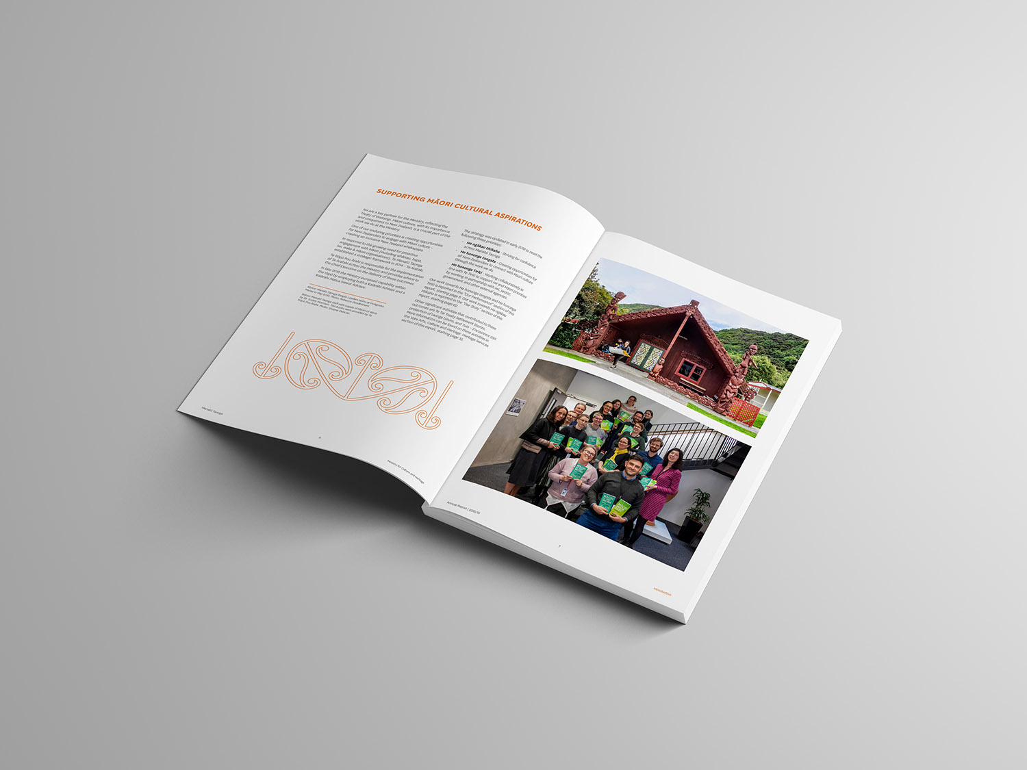 Manatu Taonga Annual Report spread