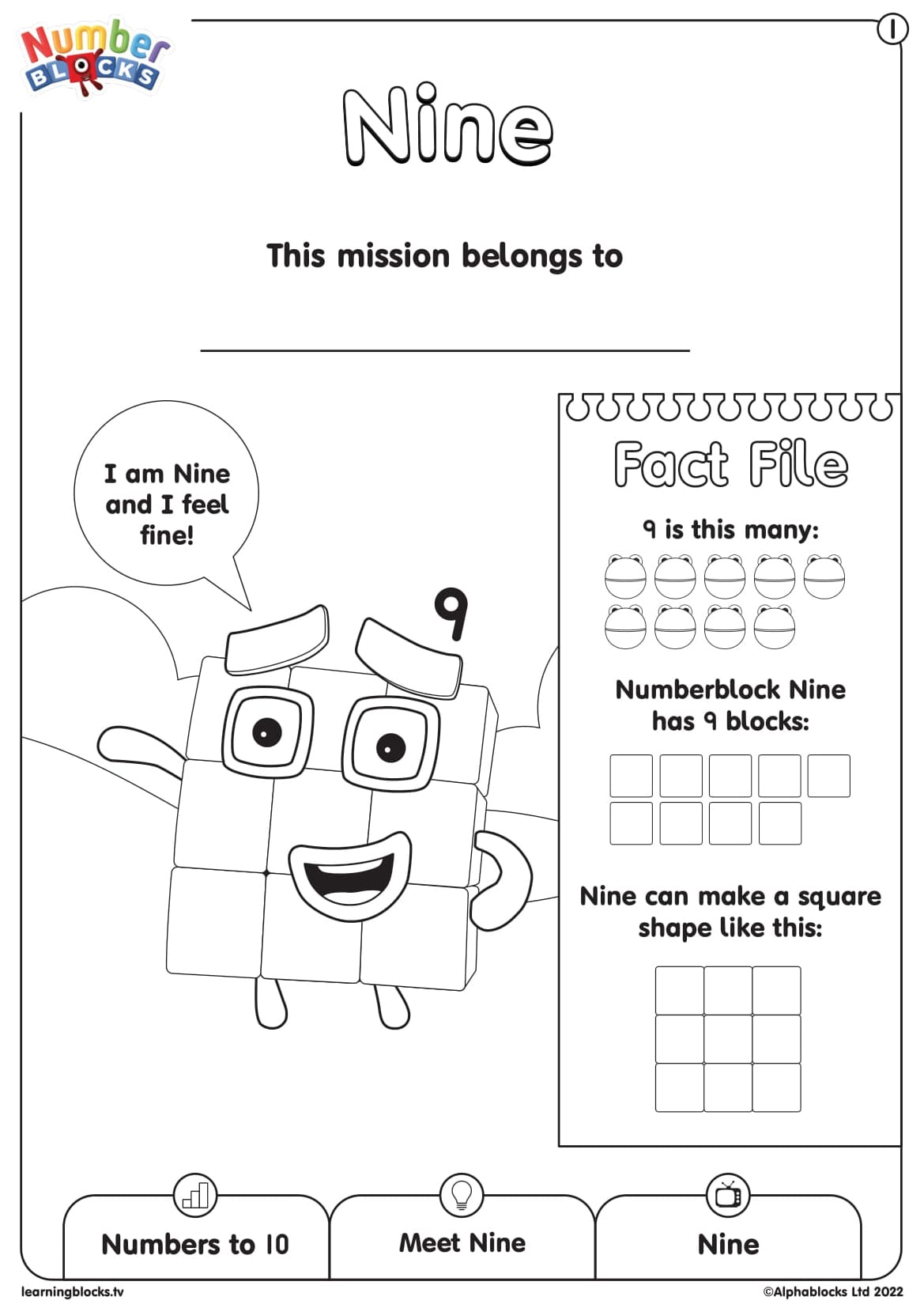 Numberblocks Nine Printable Coloring Pag Kids Printab Vrogue co