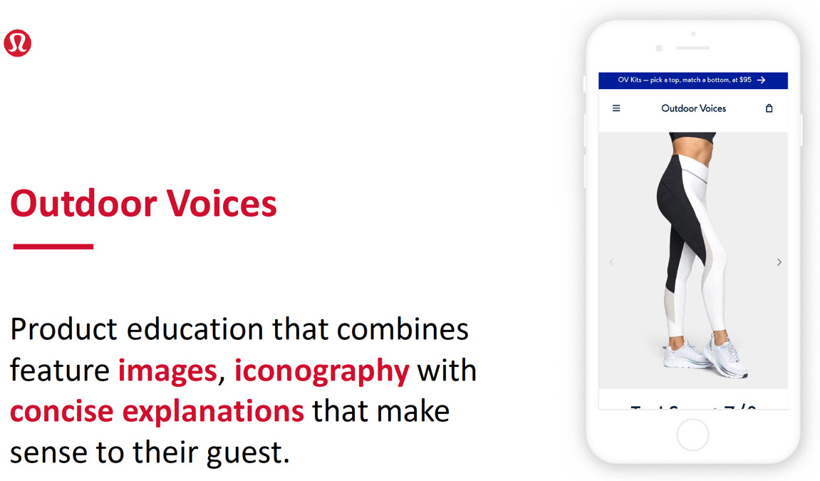 Outdoor Voices PDP example