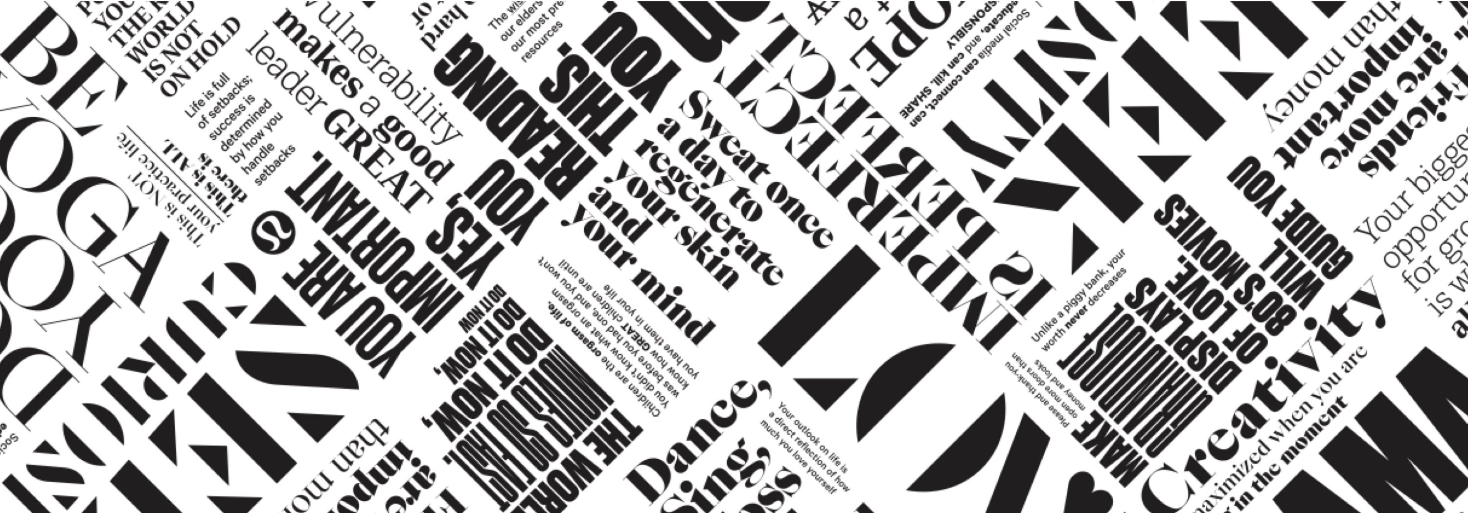 lululemon mantra pattern graphic