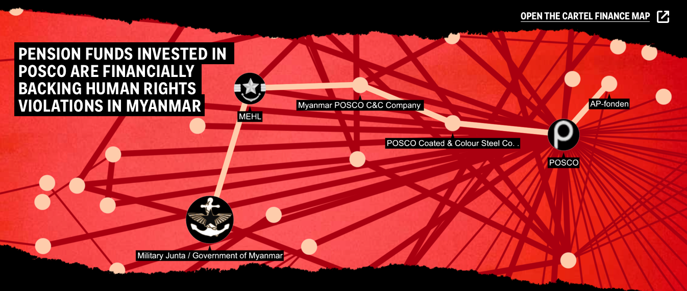 Pension Funds invested in POSCO are financially backing human rights violations in Myanmar.