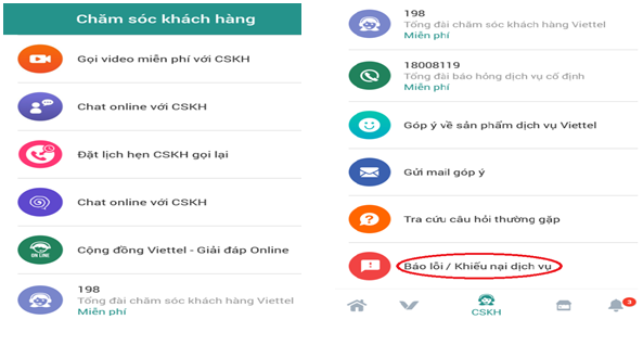 Báo hỏng wifi Viettel qua ứng dụng My Viettel