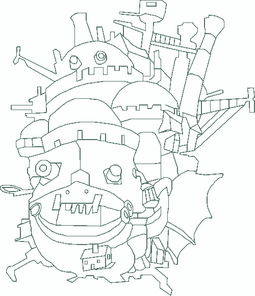 dessin château ambulant