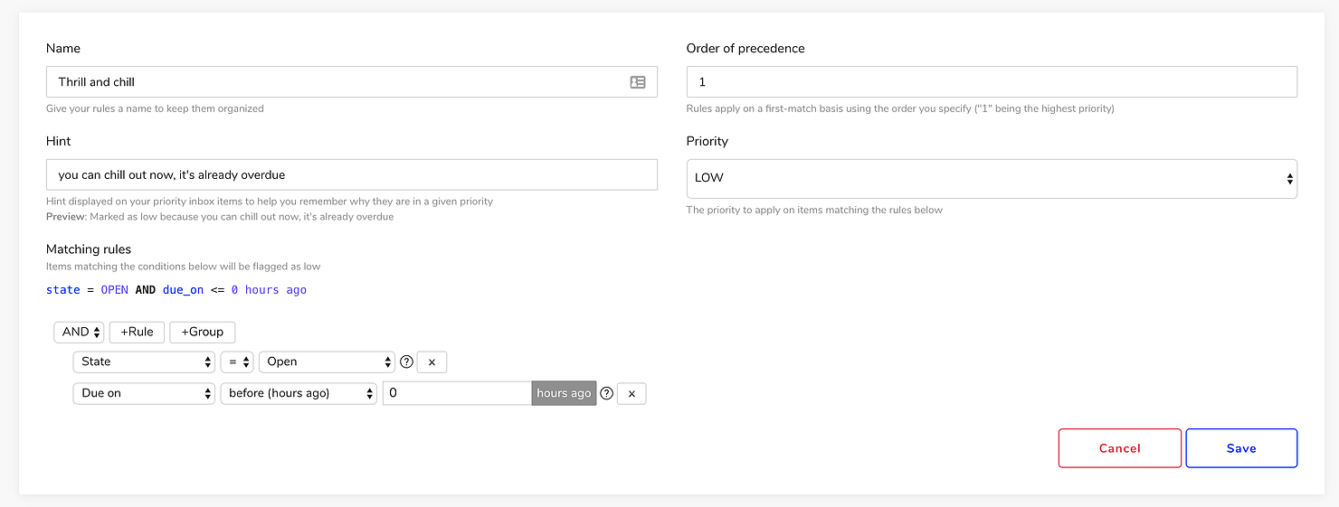 new prioritization rule