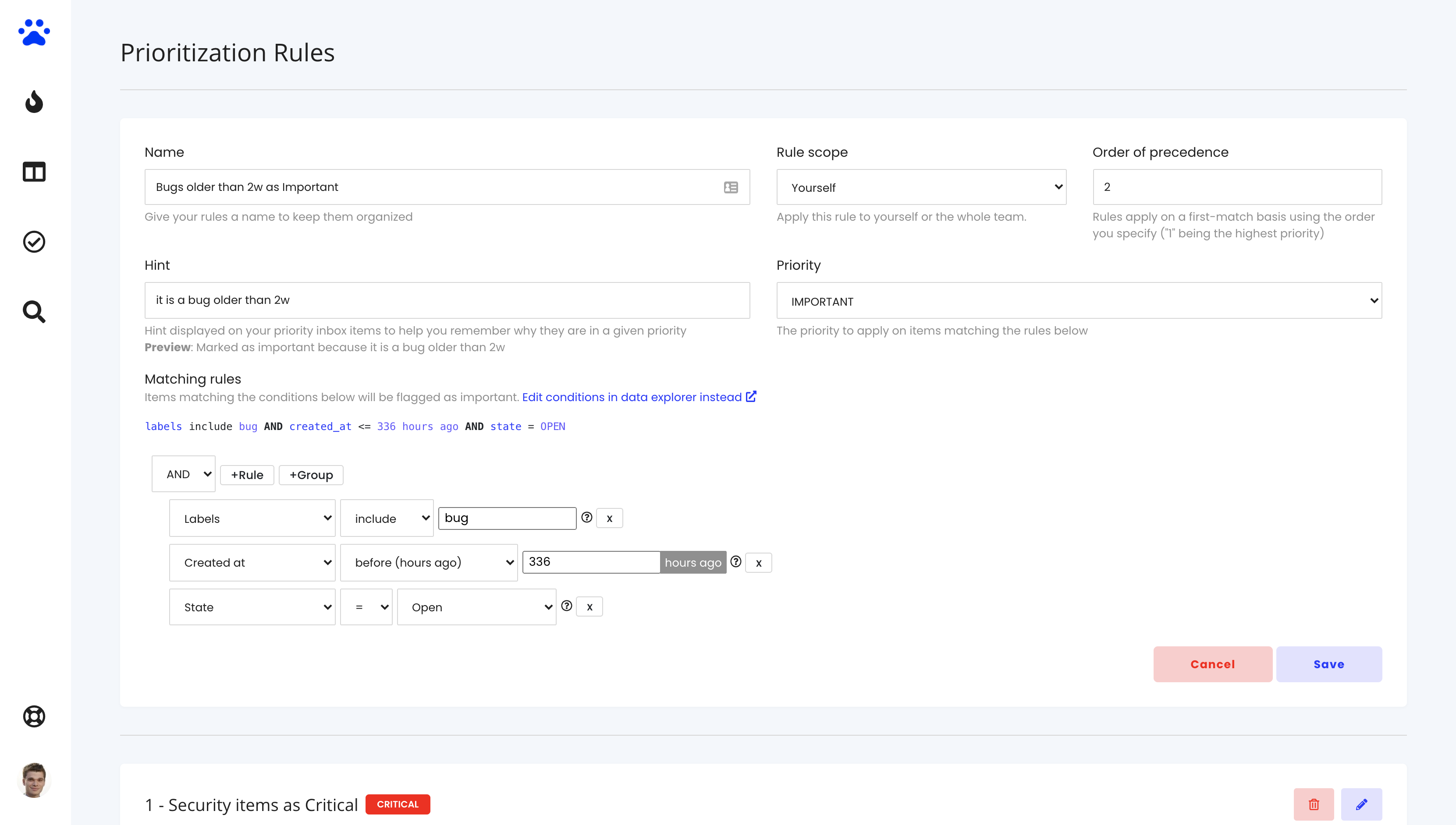 prioritization rules new