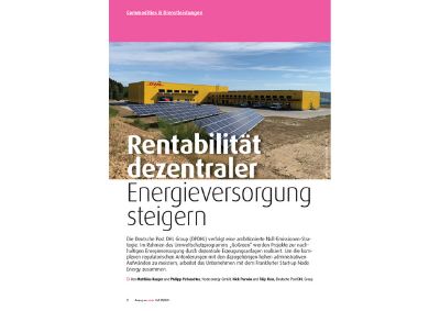 Fachartikel Rentabilität dezentraler Energieversorgung steigern